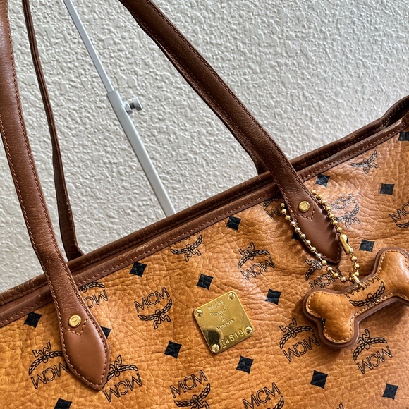 MCM Cognac Logo Tote Bag - Picture 13 of 13
